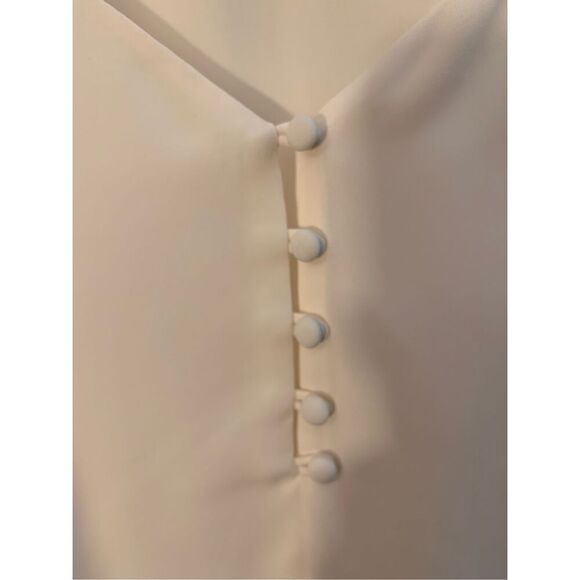 LOFT PETITES CAMI CREAM SPAGHETTI STRAPS T STRAP BACK CREAM LINED SZ SP - Picture 5 of 10